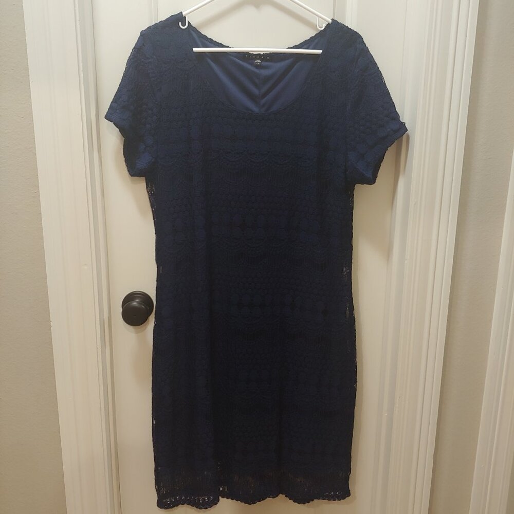 Tiana B. Women's XXL Navy Blue Short Sleeve Dress